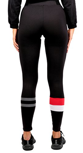 Ultra Game NBA Chicago Bulls Womens Leggings Perimeter Fitness Sport Yoga Pants, Black, X-Large