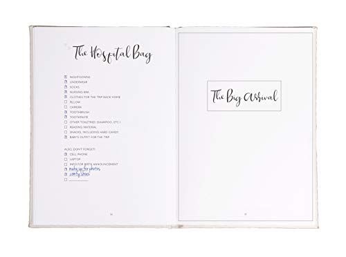 Pearhead Pregnancy Journal, Guided Pregnancy Keepsake Prompted Journal, Gender-Neutral Baby Accessory for New and Expecting Moms, Ivory