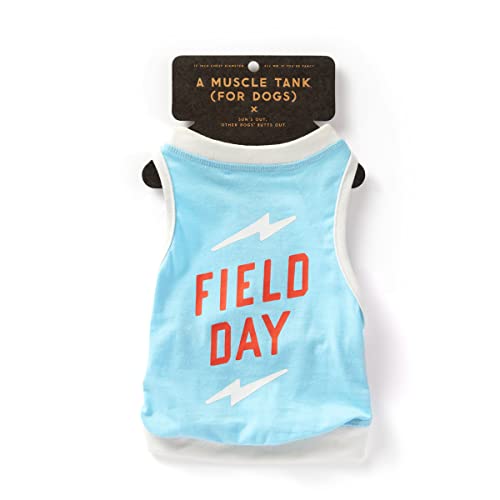 Brass Monkey Field Day Dog Tank; Pre-Shrunk Cotton Pet Muscle Tank; Small (16' Chest); Cute Dog Accessories with Eye-Catching Design