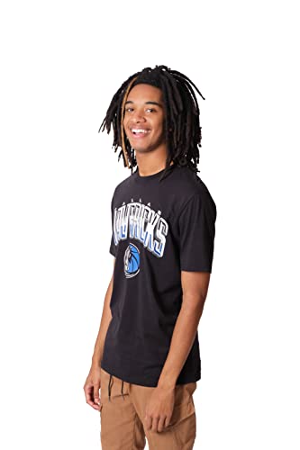 Ultra Game -NBA Dallas Mavericks Mens Arched Plexi Short Sleeve Tee Shirt, Black, Medium