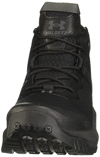 Under Armour Men's Micro G Valsetz Mid Military and Tactical Boot, Black (001)/Black, 8 M US