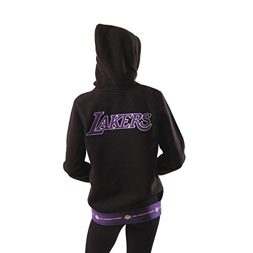 Ultra Game NBA Los Angeles Lakers Womens Full Zip Sherpa Jersey Hoodie with Team Logo, Team Color, Small