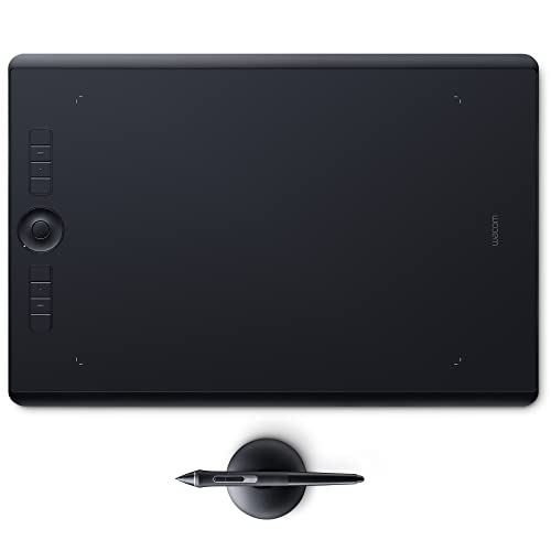 Wacom Intuos Pro Large Bluetooth Graphics Drawing Tablet, 8 Customizable ExpressKeys 8192 Pressure Sensitive Pro Pen 2 Included, Compatible with Mac OS and Windows