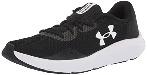 Under Armour Women's Charged Pursuit 3 Running Shoe, Black (001)/White, 7