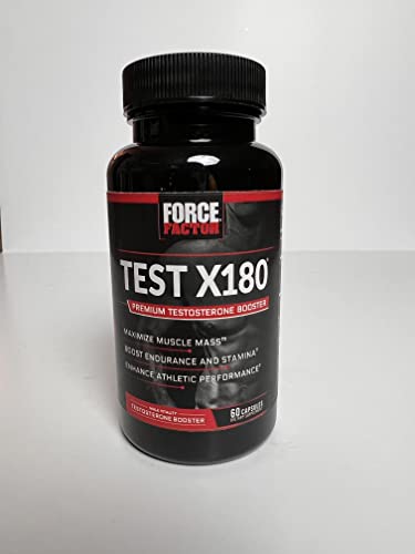 Force Factor Test X180, 3-Pack, Testosterone Booster Supplement for Men with Fenugreek Seed Tribulus and Mens Vitamins to Build Lean Muscle, Enhance Male Athletic Performance, Cordyceps, 180 Capsules