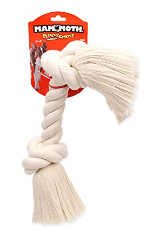 Mammoth Pet Products Flossy Chews Colossal 19-Inch 100-Percent Cotton White Dog Rope Bone (10066F)Large Breeds