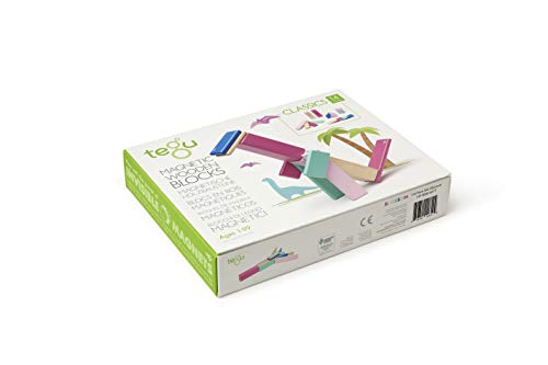 14 Piece Tegu Magnetic Wooden Block Set, Blossom