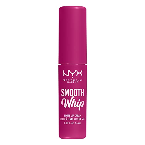 NYX PROFESSIONAL MAKEUP Smooth Whip Matte Lip Cream, Long Lasting, Moisturizing, Vegan Liquid Lipstick - Bday Frosting (Violet Red)