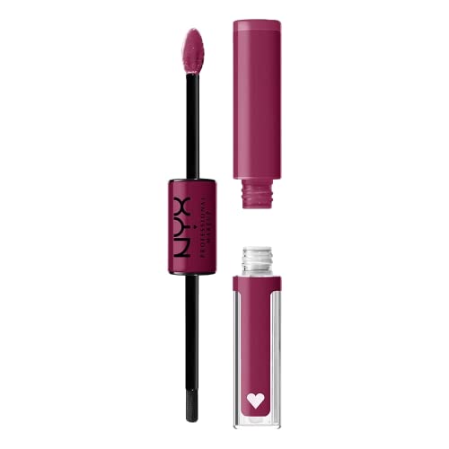 NYX PROFESSIONAL MAKEUP Shine Loud, Long-Lasting Liquid Lipstick with Clear Lip Gloss - In Charge (Perfect Berry)