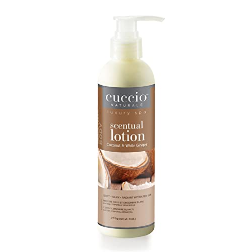Cuccio Coconut Extended Massage Lotion, 8 Ounce (3295-C)