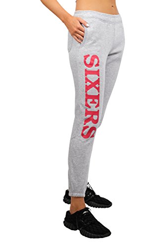 Ultra Game NBA Philadelphia 76ers Relax Fit Jogger, Heather Gray, Medium