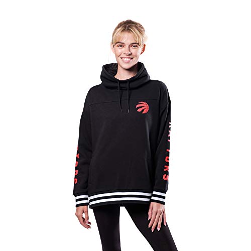 Ultra Game NBA Toronto Raptors Womens Quarter Zip Fleece Pullover Sweatshirt with Zipper, Team Color, Small