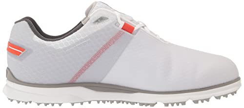 FootJoy Men's Pro|sl Sport Golf Shoe, White/Orange, 7.5