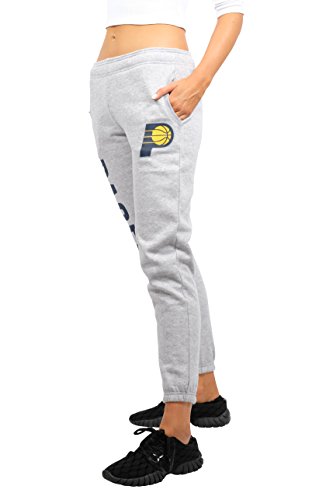 Ultra Game NBA Indiana Pacers Relax Fit Jogger, Heather Gray, Small