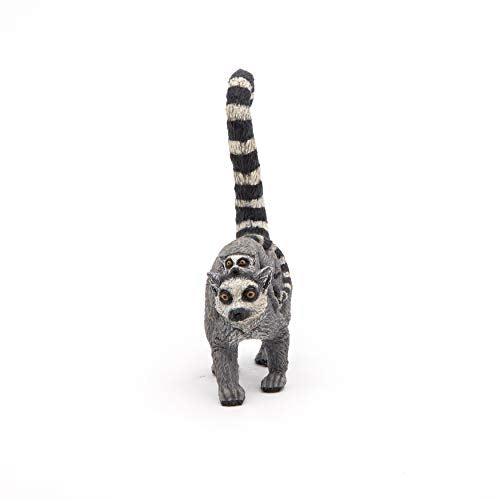 Papo -Hand-Painted - Figurine -Wild Animal Kingdom - Lemur and Baby -50173 -Collectible - for Children - Suitable for Boys and Girls- from 3 Years Old