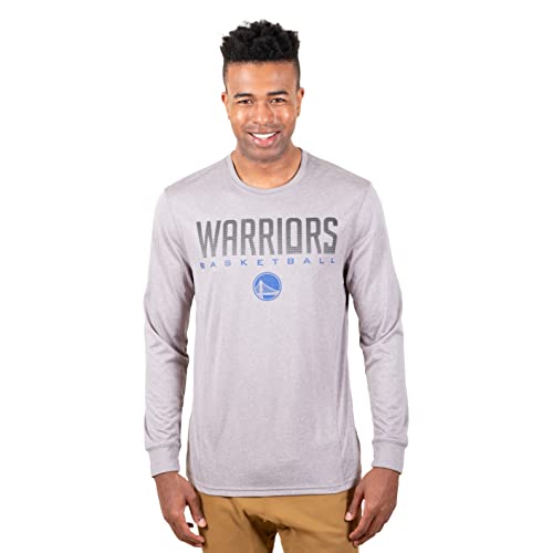 Ultra Game -NBA Men's Active Long Sleeve Pullover T-Shirt Heather Gray Medium