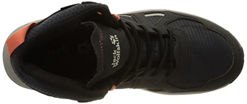 Jack Wolfskin Women's Woodland 2 Texapore MID W Hiking Shoe, Dark Blue/Pink, 9.5