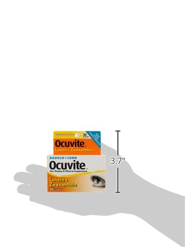 Ocuvite Eye Vitamin and Mineral Supplement with Lutein, Contains Zinc, Vitamins C, E, and Zeaxanthin, 36 Capsules (Pack of 2)