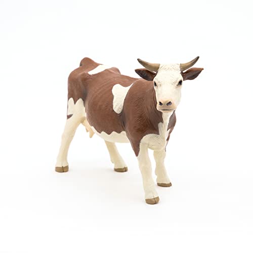 Papo -Hand-Painted - Figurine -Farmyard Friends -Simmental Cow -51133 - Collectible - for Children - Suitable for Boys and Girls - from 3 Years Old