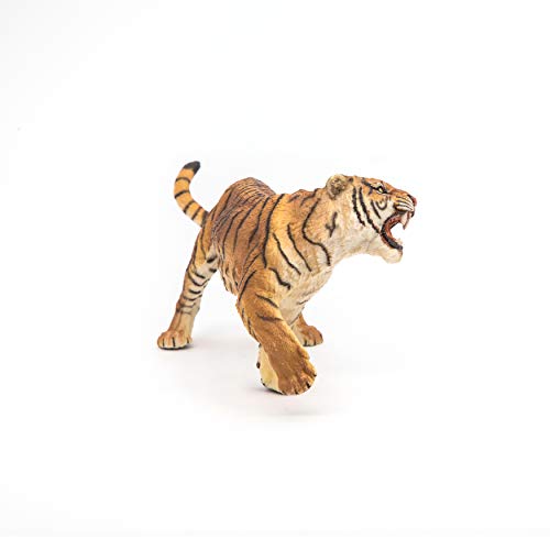 Papo -Hand-Painted - Figurine -Wild Animal Kingdom - Roaring Tiger -50182 -Collectible - for Children - Suitable for Boys and Girls- from 3 Years Old