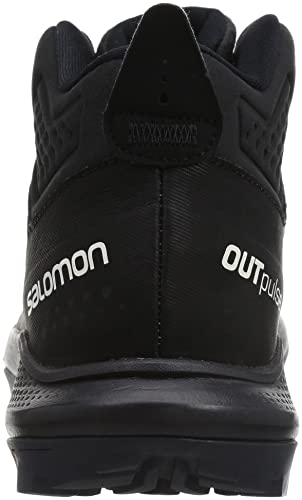Salomon Men's OUTPULSE Mid Gore-Tex Hiking Boots for Men, Black/Ebony/Vanilla Ice, 11
