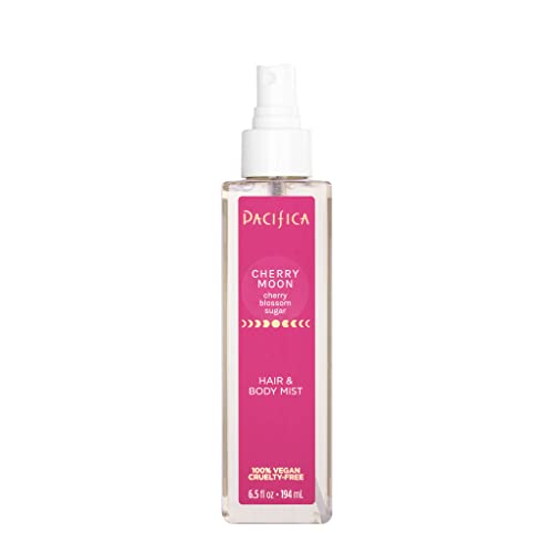 Pacifica Beauty | Cherry Moon Hair Perfume and Body Spray | Cherry Blossom, Sugar Notes | Natural + Essential Oils | Alcohol Free | Clean Fragrance | Vegan + Cruelty Free
