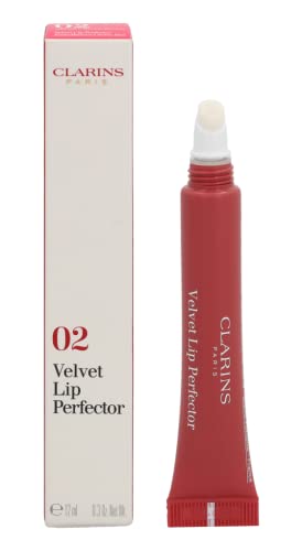 Clarins Velvet Lip Perfector | Velvety-Matte Finish Liquid Lipstick | Shea Butter Leaves Lips Feeling Hydrated| Highly Pigmented | Contains Natural Plant Extracts With Skincare Benefits | 0.3 Oz