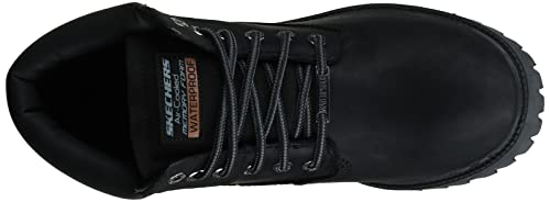 Skechers Men's Sergeants Verdict Chukka Boot,Black Waterproof Oiled Smooth Leather,10 M US