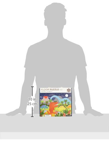 Petit Collage Floor Puzzle, Dinosaur Kingdom, 24-Pieces – Large Puzzle for Kids, Completed Dinosaur Jigsaw Puzzle Measures 18” x 24” – Makes a Great Gift Idea for Ages 3 Plus