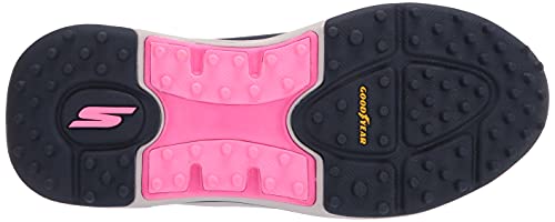 Skechers Women's Go Arch Fit Golf Shoe, Navy/Pink, 5.5