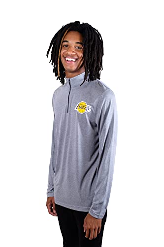 Ultra Game NBA Men's Quarter Zip Long Sleeve Pullover T-Shirt