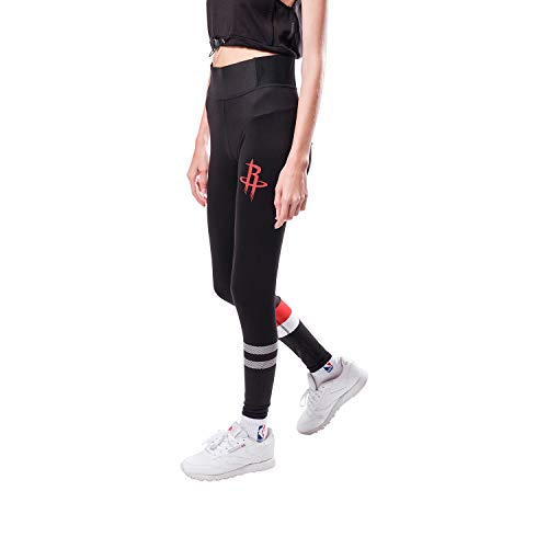 Ultra Game NBA Houston Rockets Womens Leggings Perimeter Fitness Sport Yoga Pants, Black, Large