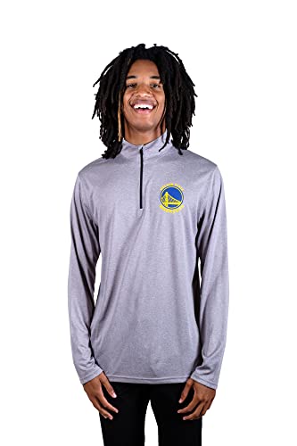 Ultra Game NBA Men's Quarter Zip Long Sleeve Pullover T-Shirt