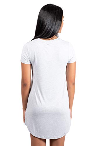 Ultra Game NBA San Antonio Spurs Womens Super Soft Sleepwear Pajama Loungewear Tee Shirt Nightgown, Heather Gray, Small