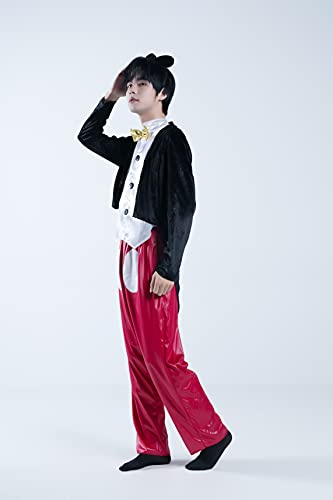 Disney Disguise Mickey Mouse Deluxe Mens Adult Costume, Red/Black/White, X-Large/42-46