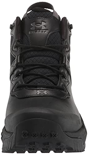 Under Armour Men's Micro G Valsetz Mid LWP Hiking Boot, Black (001)/Black, 11