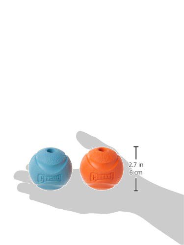 Chuckit! Medium Fetch Ball 2.5', 2 Pack (Colors Vary)