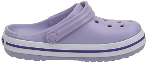8 Toddler Crocs Unisex-Child Crocband Clogs (Todder Shoes), Lavender/Neon Purple
