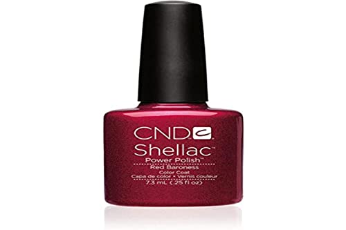 CND Shellac Gel Nail Polish, Long-lasting NailPaint Color with Curve-hugging Brush, Red/Burgundy Polish, 0.25 fl oz