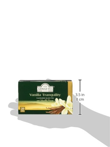 Ahmad Tea Black Tea, Vanilla Tranquility Teabags, 20 ct (Pack of 6) - Caffeinated and Sugar-Free