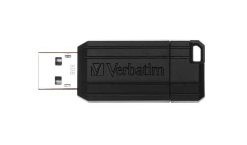 Verbatim 8GB Pinstripe USB Flash Drive - Black
