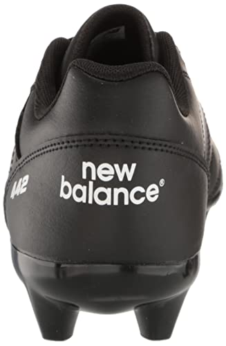 New Balance Kid's 442 V2 Academy Fg Junior Soccer Shoe, Black/White, 5 Big Kid