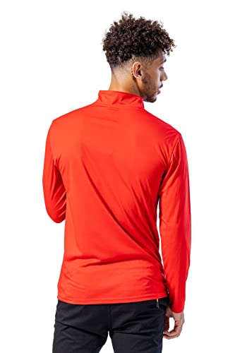 Ultra Game NBA Men's Quarter Zip Long Sleeve Pullover T-Shirt , Large