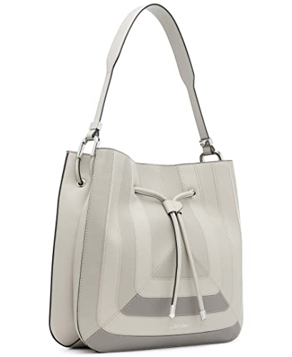 Calvin Klein Harmony Draw String Bucket Bag, Fawn Multi Patchwork