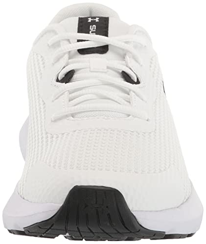 Under Armour Men's Surge 3 Road Running Shoe, White (100)/Black, 10