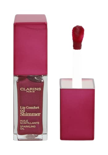 Clarins Lip Comfort Oil Shimmer | Smoothes, Comforts, Hydrates and Protects Lips | Bold, High Shimmer Finish | Intense Color Payoff | Visibly Fuller Lips | Contains Plant Oils With Skincare Benefits
