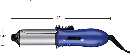 Conair Travel Curling Iron, Mini 1- Inch Ceramic Curling Iron in Blue by Travel Smart
