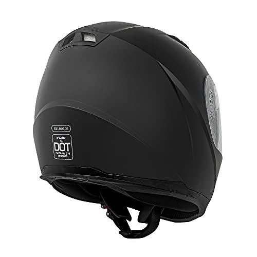 VCAN VX Lightweight Full Face Motorcycle Street Bike Helmet with Extra Tinted Visor DOT and ECE 22.05 Approved (Matte Black, Small)