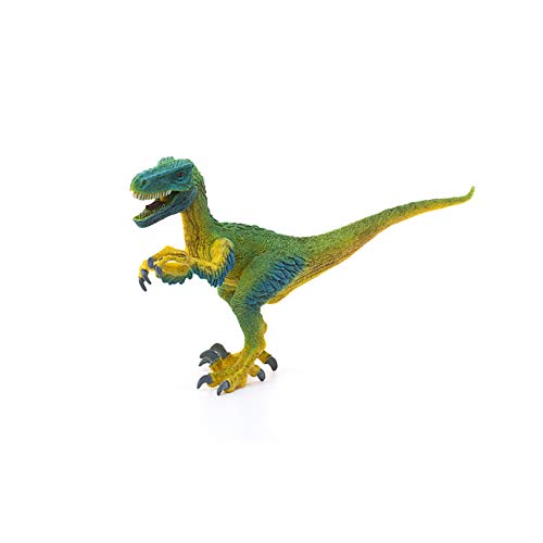 Schleich Dinosaurs, Jurassic Era Dinosaur Toys for Boys and Girls, Velociraptor ToyFigurine with Moving Jaw, Ages 4+