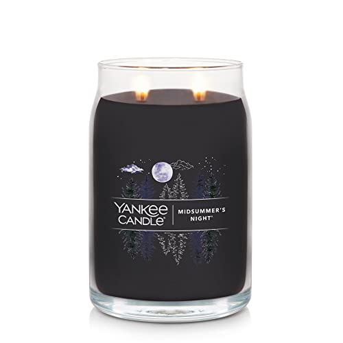 Yankee Candle MidSummer's Night Scented, Signature 20oz Large Jar 2-Wick Candle, Over 60 Hours of Burn Time